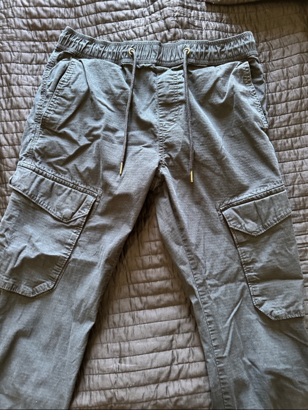 bp Men's Cargo Pants in Black with Drawstring